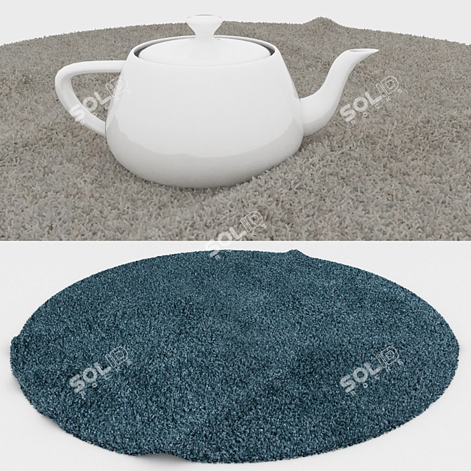 Round Rug Set 198 3D model image 3