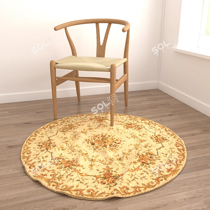 Versatile Round Carpets Set 3D model image 4