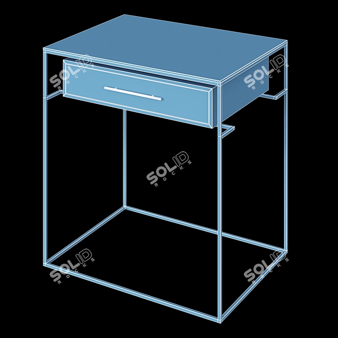 Floating Walnut Drawer Table 3D model image 2