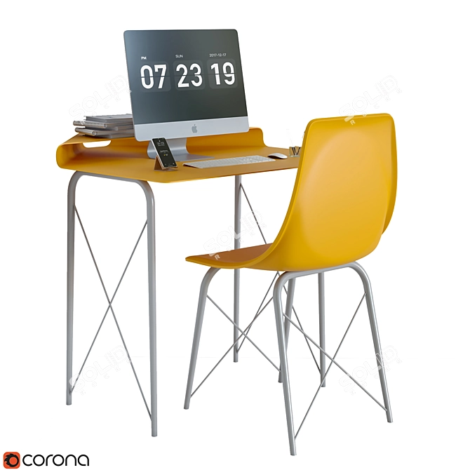 Modern Office Furniture Set 3D model image 6