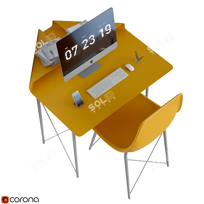 Modern Office Furniture Set 3D model image 7