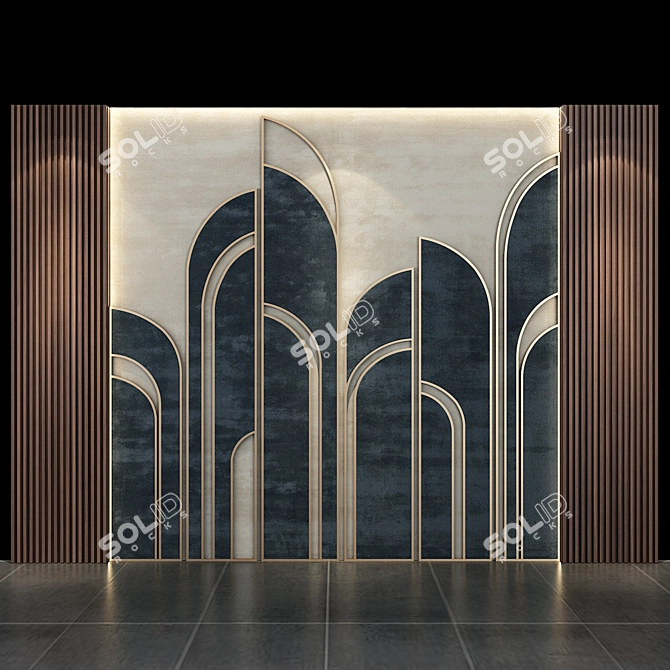 Elegant Rustic Wall Decor 3D model image 1