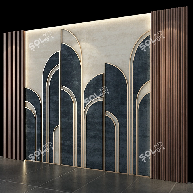 Elegant Rustic Wall Decor 3D model image 2