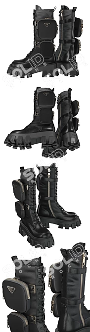 PRADA Monolith Combat Boots 3D model image 4