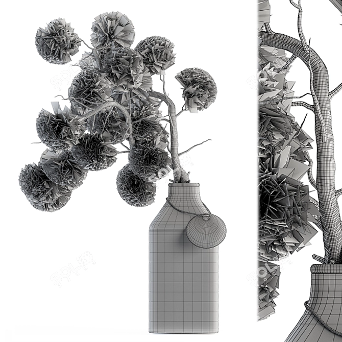 Stirlingia Dry Plant - Ethereal Beauty 3D model image 4