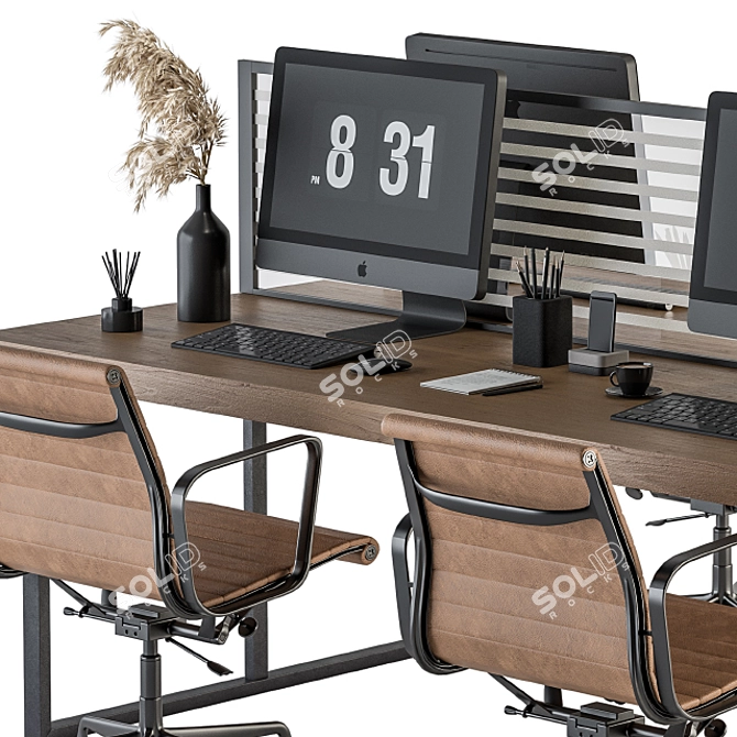 Modern Workplace Bundle Set 3D model image 3