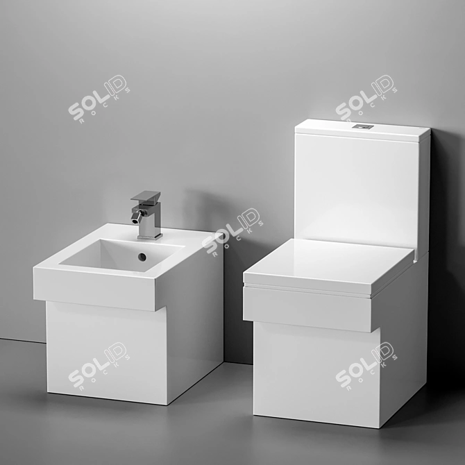 Modern Cube Design for Your Bathroom 3D model image 1