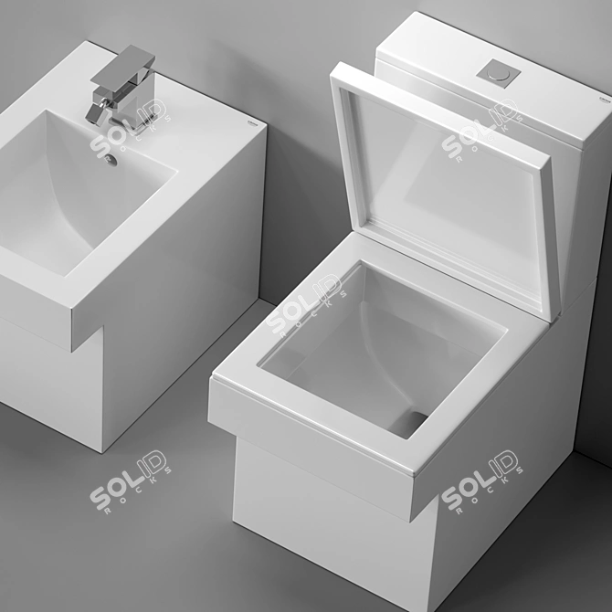 Modern Cube Design for Your Bathroom 3D model image 4