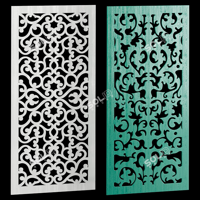 Decorative Panel Collection: Set of 13 3D model image 2