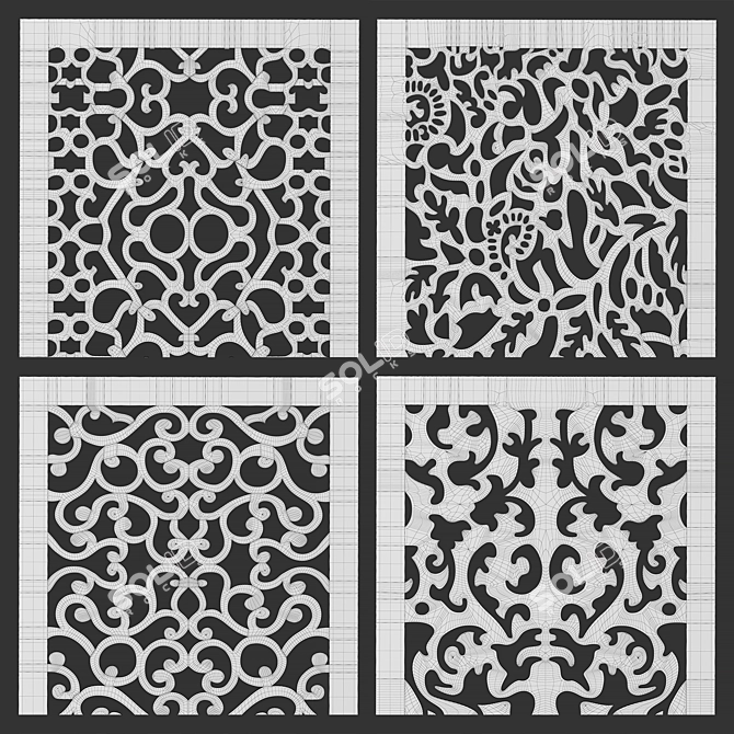 Decorative Panel Collection: Set of 13 3D model image 5