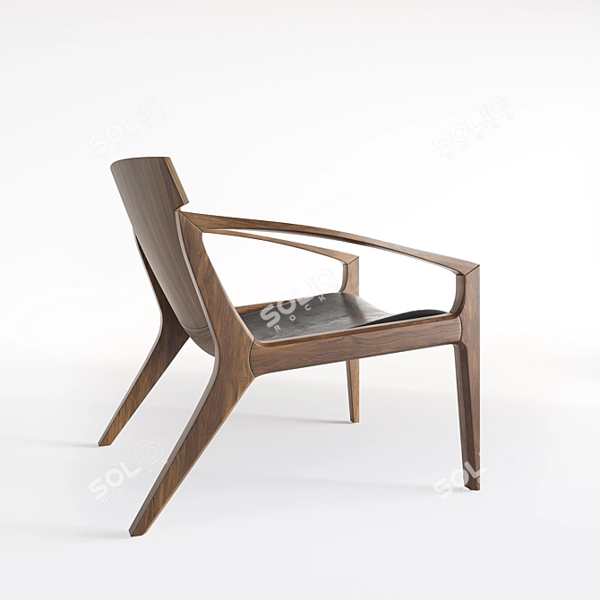 Stunning LINNA Armchair: A Design Masterpiece 3D model image 2