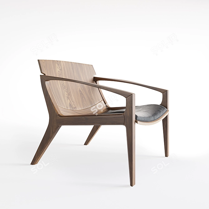 Stunning LINNA Armchair: A Design Masterpiece 3D model image 4