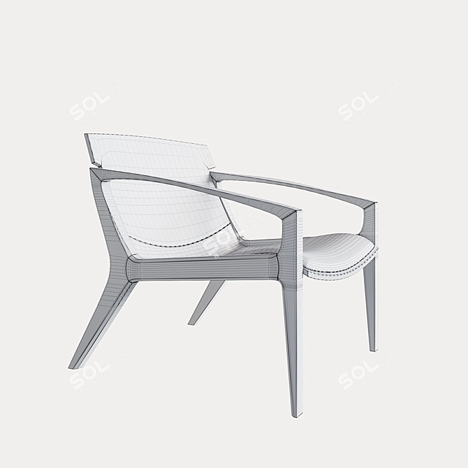 Stunning LINNA Armchair: A Design Masterpiece 3D model image 6