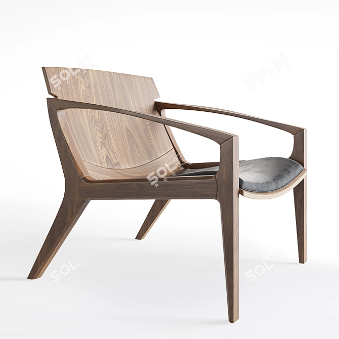 Stunning LINNA Armchair: A Design Masterpiece 3D model image 7