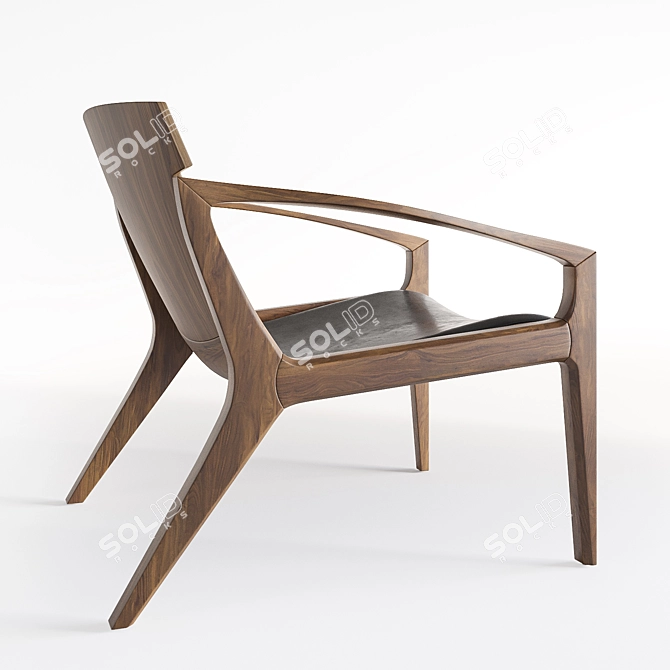 Stunning LINNA Armchair: A Design Masterpiece 3D model image 8