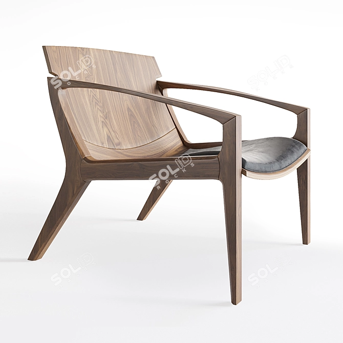 Stunning LINNA Armchair: A Design Masterpiece 3D model image 10