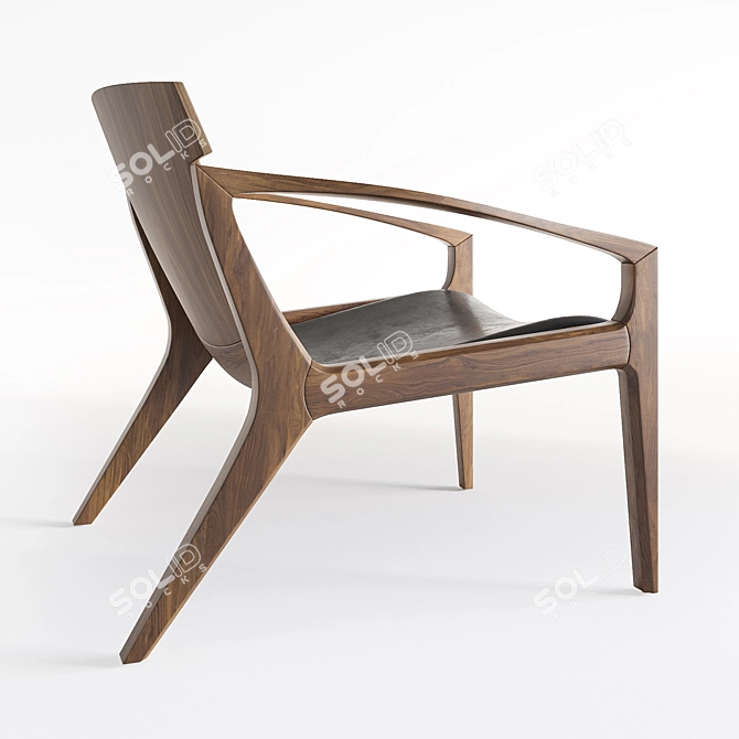 Stunning LINNA Armchair: A Design Masterpiece 3D model image 11