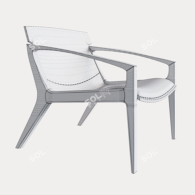 Stunning LINNA Armchair: A Design Masterpiece 3D model image 12