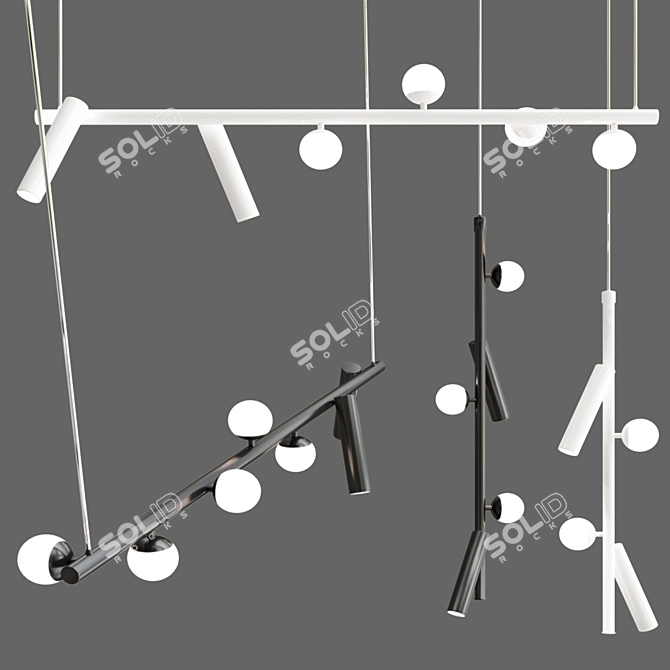 Sleek SNOTRA Lighting Collection 3D model image 4