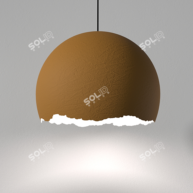 Eco-Friendly Paper Pendant 3D model image 1