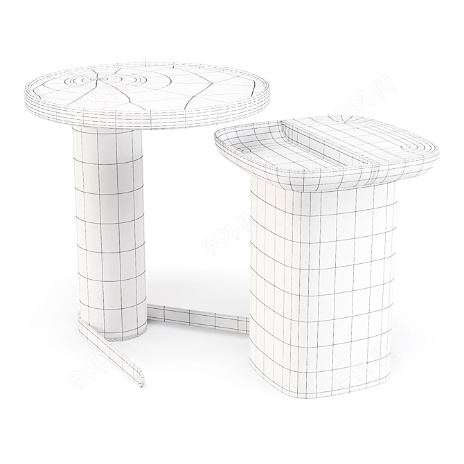 HC28 Cosmo: Versatile Side Tables 3D model image 3