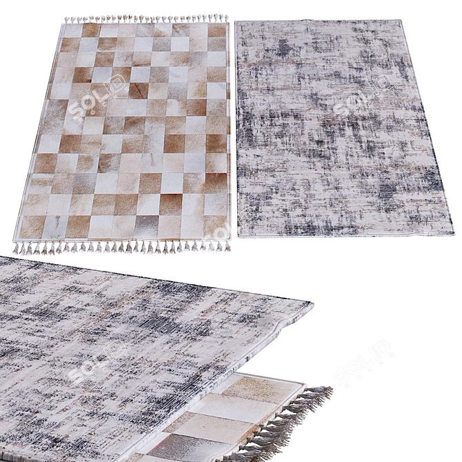 Elegant Rugs: Luxurious Carpets 3D model image 1