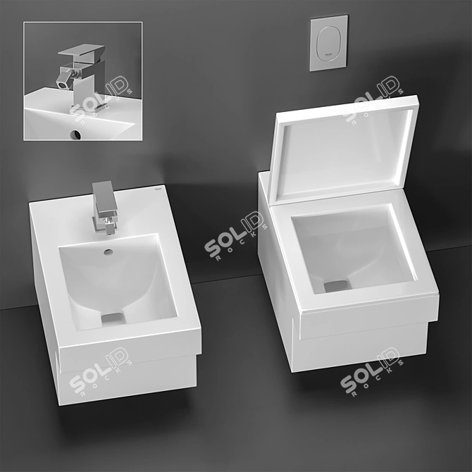 GROHE Cube Suspension: Modern & Space-saving 3D model image 2