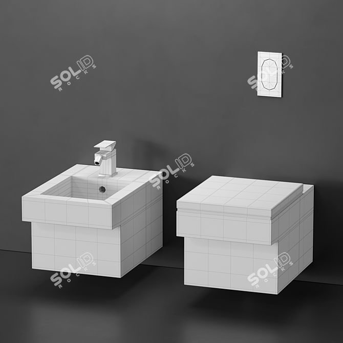 GROHE Cube Suspension: Modern & Space-saving 3D model image 3