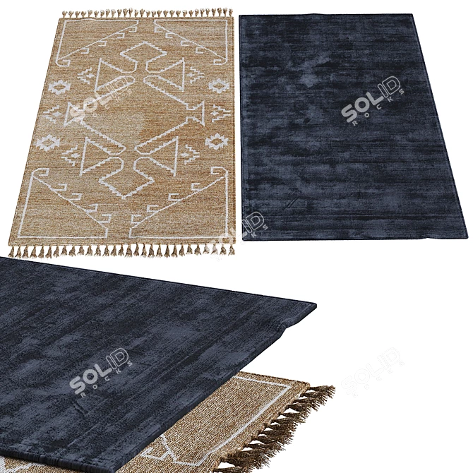 Luxury Polysilk Carpets 3D model image 1