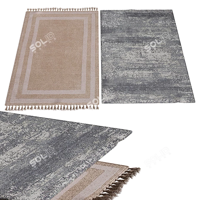 Luxury Polysilk Carpets 3D model image 1