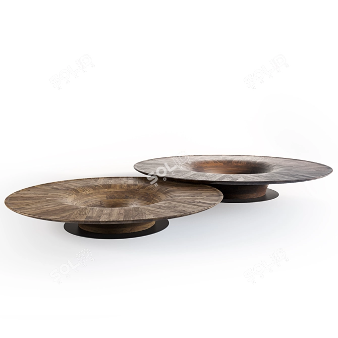 Sleek Twist Coffee Tables: Modern Sophistication 3D model image 2