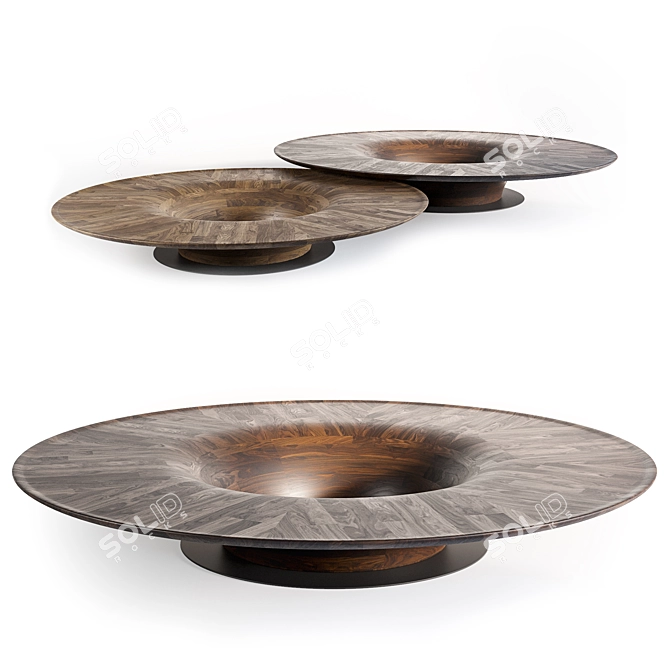 Sleek Twist Coffee Tables: Modern Sophistication 3D model image 5