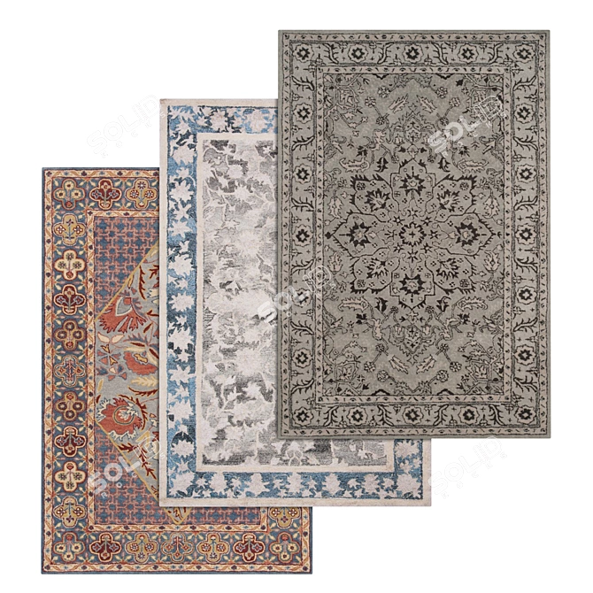 Luxury Carpet Set | High-Quality Textures 3D model image 1