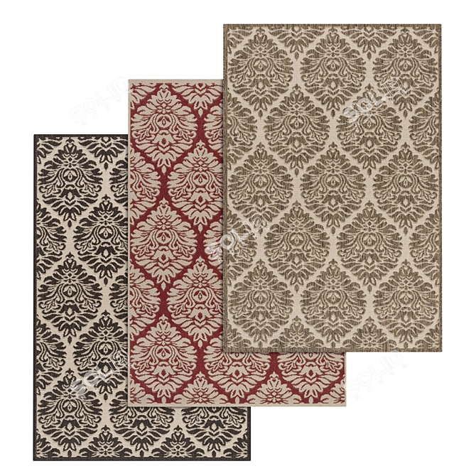 High-Quality Carpets Set 3D model image 1