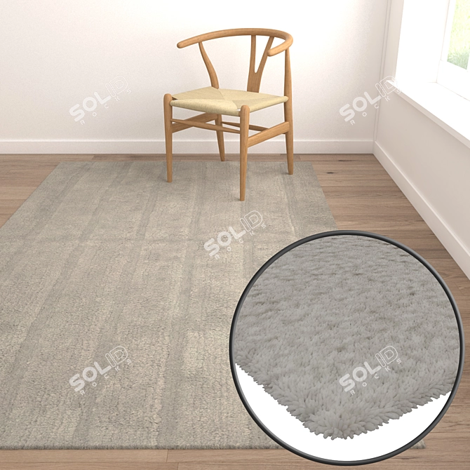 High-Quality Carpet Set with 3 Variants 3D model image 5