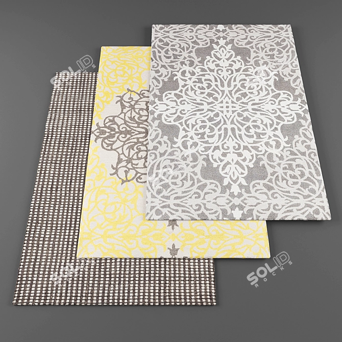 Modern Rugs Set - High-resolution Textures 3D model image 1