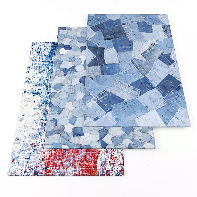 High-Resolution Modern Rugs 3D model image 1