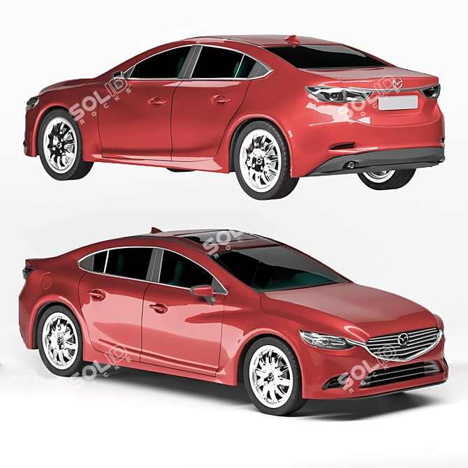 Sleek and Stylish Mazda 6 3D model image 4