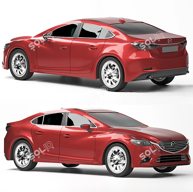 Sleek and Stylish Mazda 6 3D model image 9