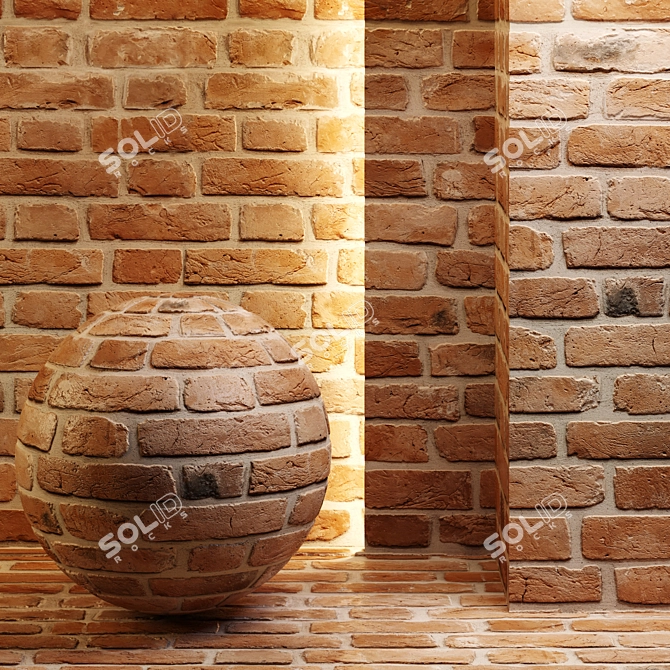 
Seamless Loft Brick Texture 3D model image 1