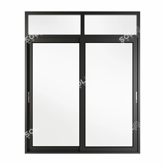 Modern Aluminum Sliding Doors & Windows 3D model image 1