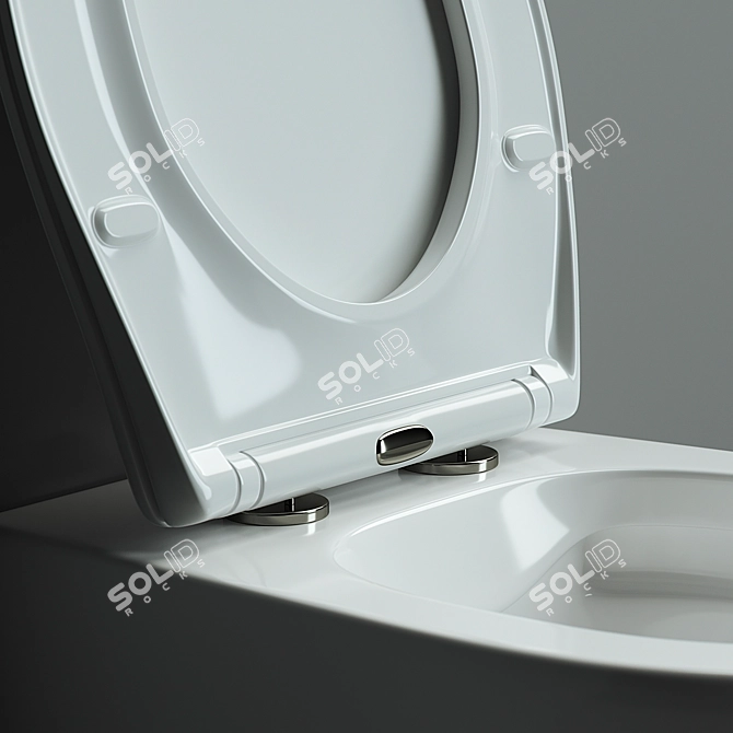 Ceramica Nova Pearl Hanging Toilet (CN8001) - Animated Lid and Seat 3D model image 2