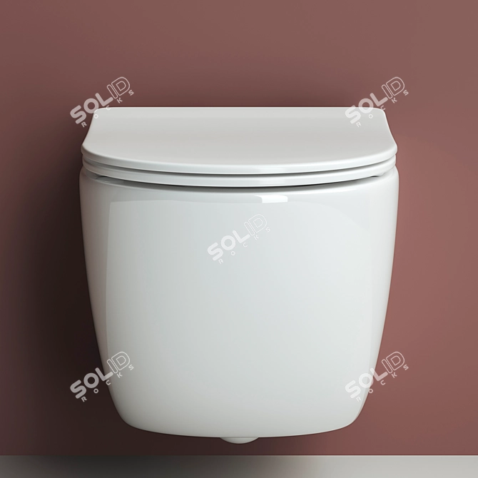 Modern Hanging Toilet - Ceramica Nova Forma CN3009 3D model image 5