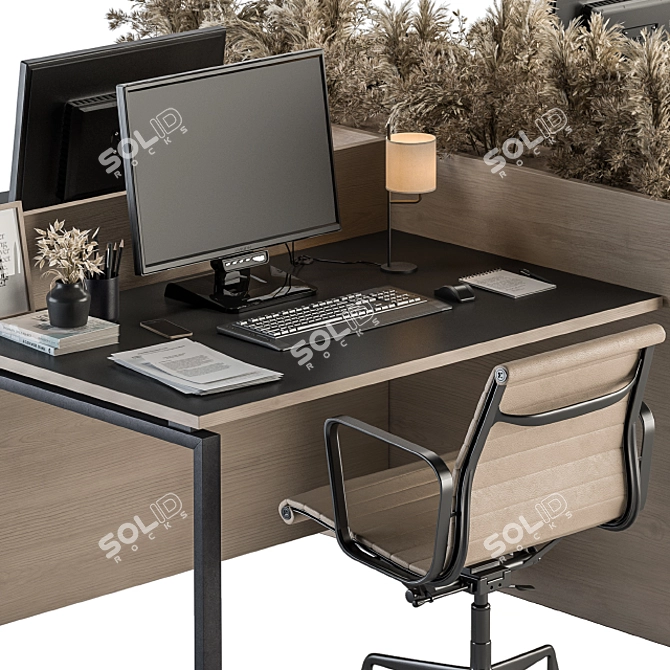 SleekWork Office Set 20 - Modernize Your Workplace 3D model image 2