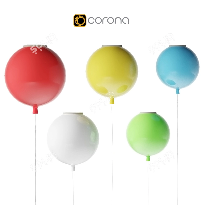 Modern Balloon Lamp 3D model image 1