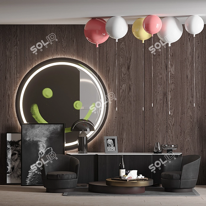 Modern Balloon Lamp 3D model image 5