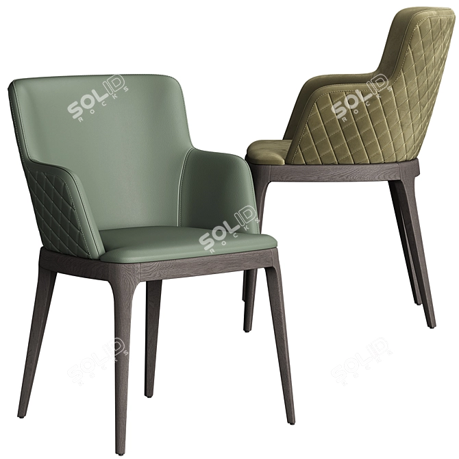 Magda Couture Folding Table Set 3D model image 2