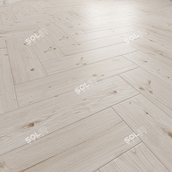 Cedar White Floor Tile: Exquisite Wood Texture at Your Feet 3D model image 3
