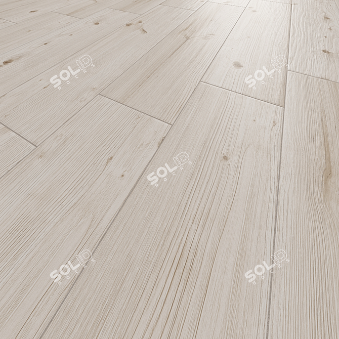 Cedar White Floor Tile: Exquisite Wood Texture at Your Feet 3D model image 4