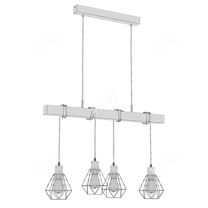 Elegant Townshend Pendant Light 3D model image 7